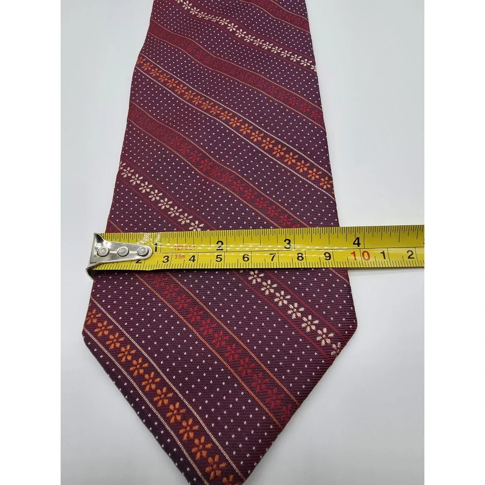 J.CREW Silk Tie Striped Red Orange Blue 57
